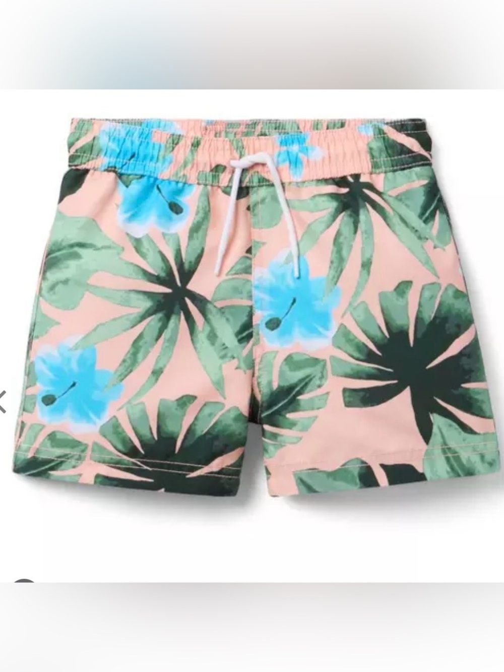 Janie and Jack Palm swim trunks size 12. Green, blue and peach. Great shape!
